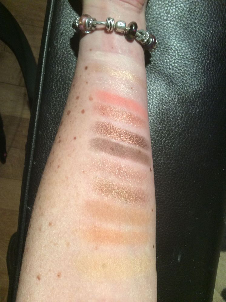 From top to bottom: Bribe, Barely Naked, Angel Fire, Retro, Reputation, Burn, End Game, Dreamweaver, Distilled, Bucked, Boundries ( not a spelling mistake ) and Blur
