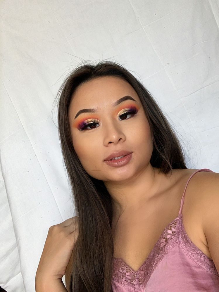 Colorful Cut Crease Look